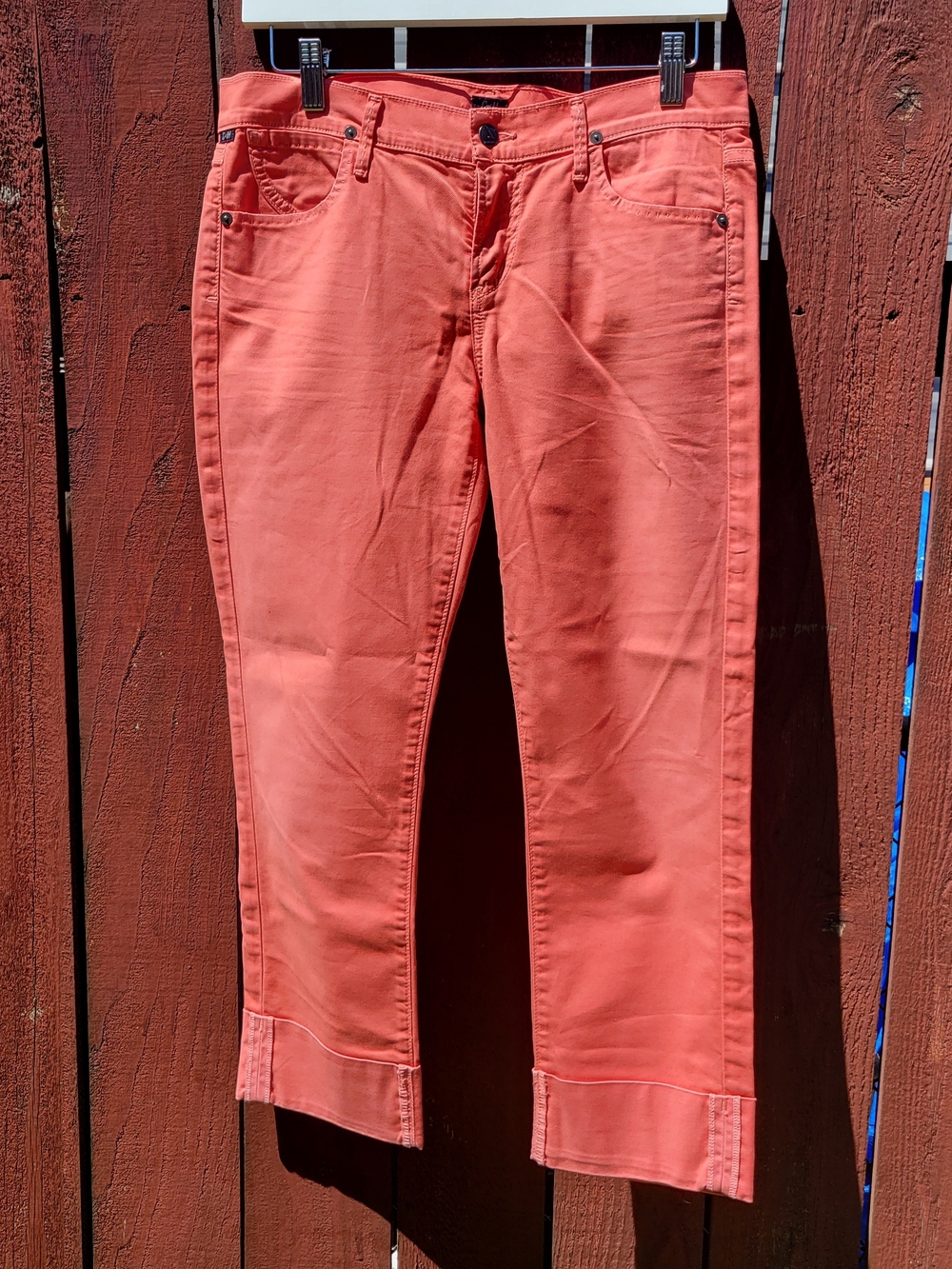 Citizens‎ Of Humanity Dani Coral Rolled Cuff Straight-Leg Jeans Sz 28